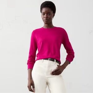 Banana Republic Pink Sweater Italian Merino Blend